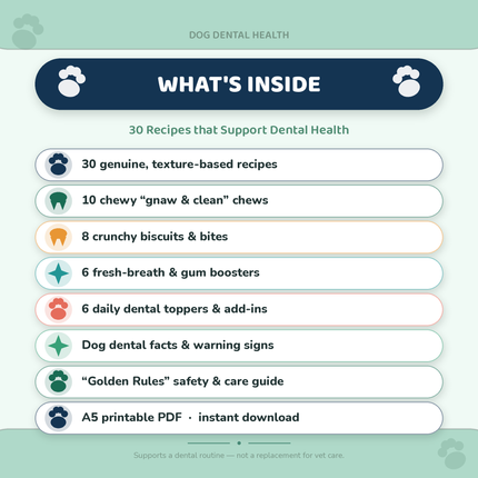 Dog Dental Health: 30 Recipes that Support Dental Health