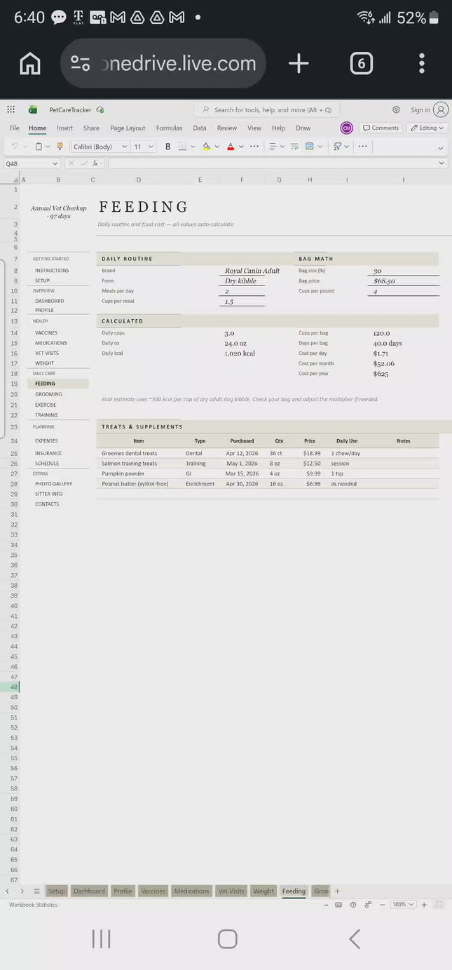Premium Pet Care Tracker