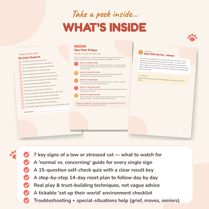 Does Your Cat Show Signs of Depression? | Signs, Self-Check Quiz & What to Do | Printable A5 PDF