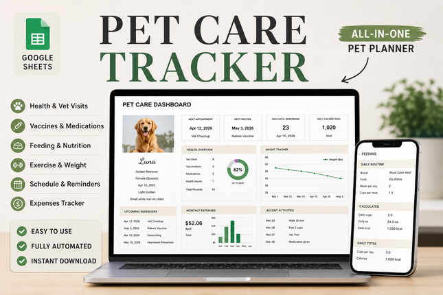 Premium Pet Care Tracker