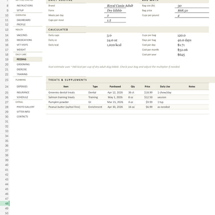 Premium Pet Care Tracker