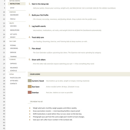 Premium Pet Care Tracker