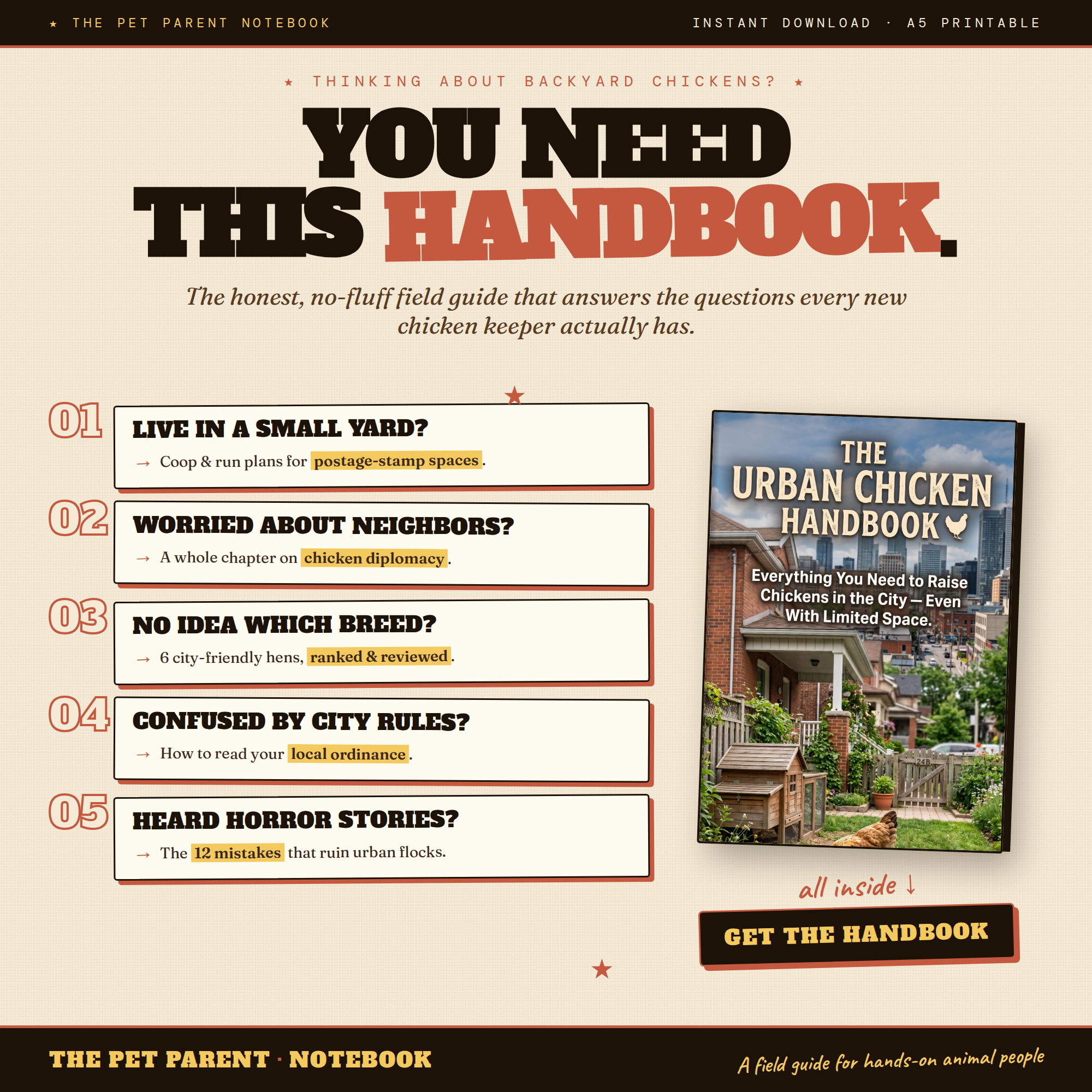 The Urban Chicken Handbook